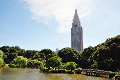 　新宿御苑　徒歩１５分の立地にある緑豊かな大型の公園です。