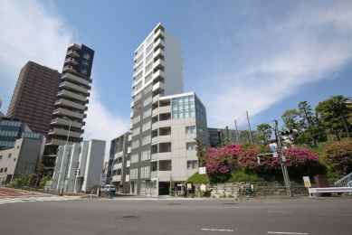 　東京医大通り沿いの角地に面する2009年築のマンションです。