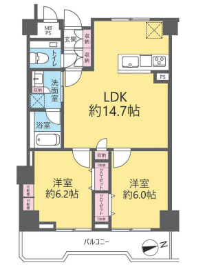 �@2LDK�̊Ԏ��B