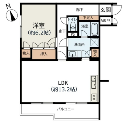 �@1LDK�̊Ԏ��B